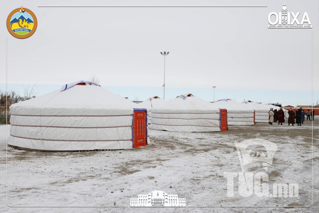 Өмнөговь: Зорилтот бүлгийн 57 өрхөд өргөө цагаан гэр олгов